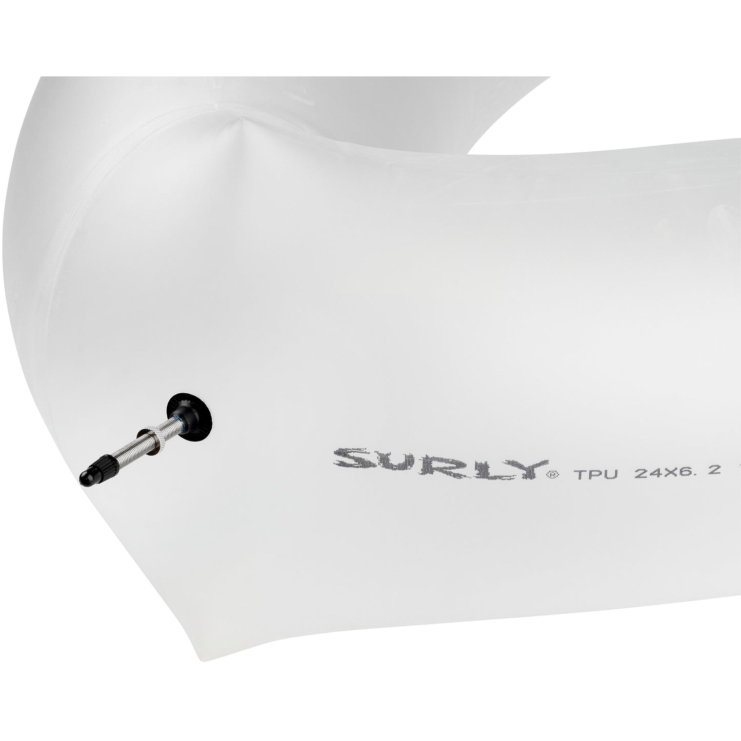 Surly TPU Tube 24 x 6.2" tube inflated valve focus
