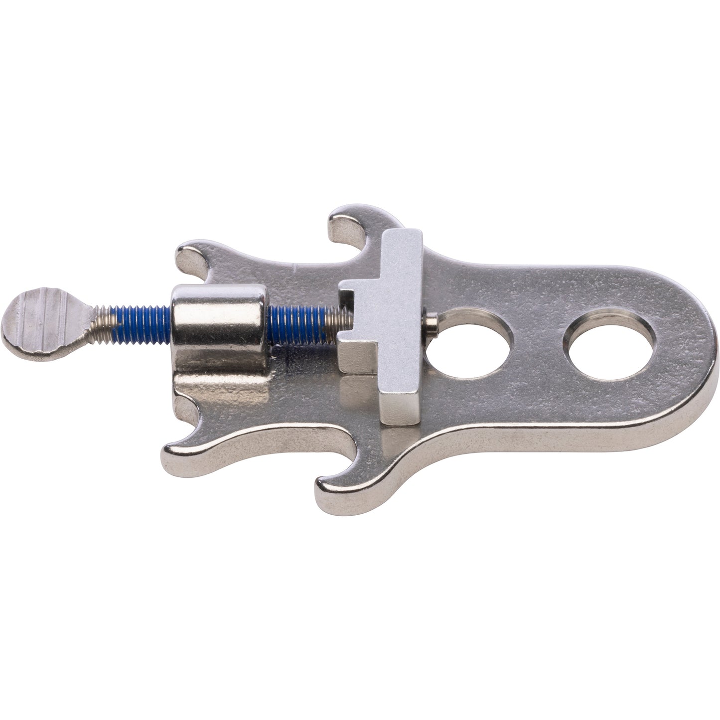 Inside view of Surly Snuggnut silver chain tensioner on white background