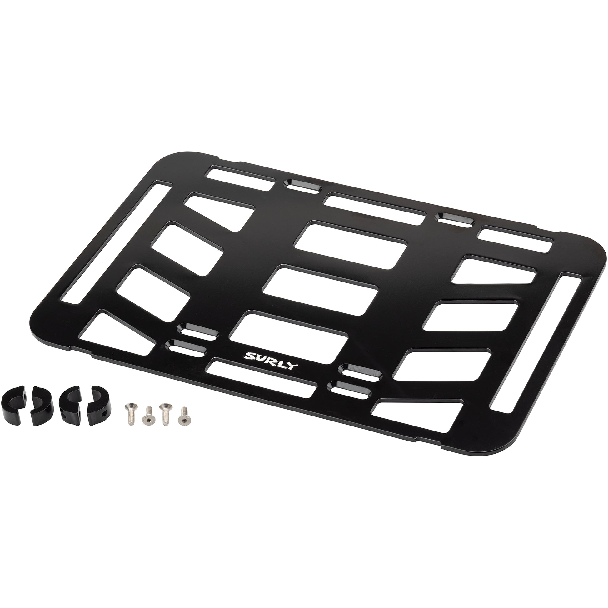 Surly TV Tray top three-quarter view with mounting hardware