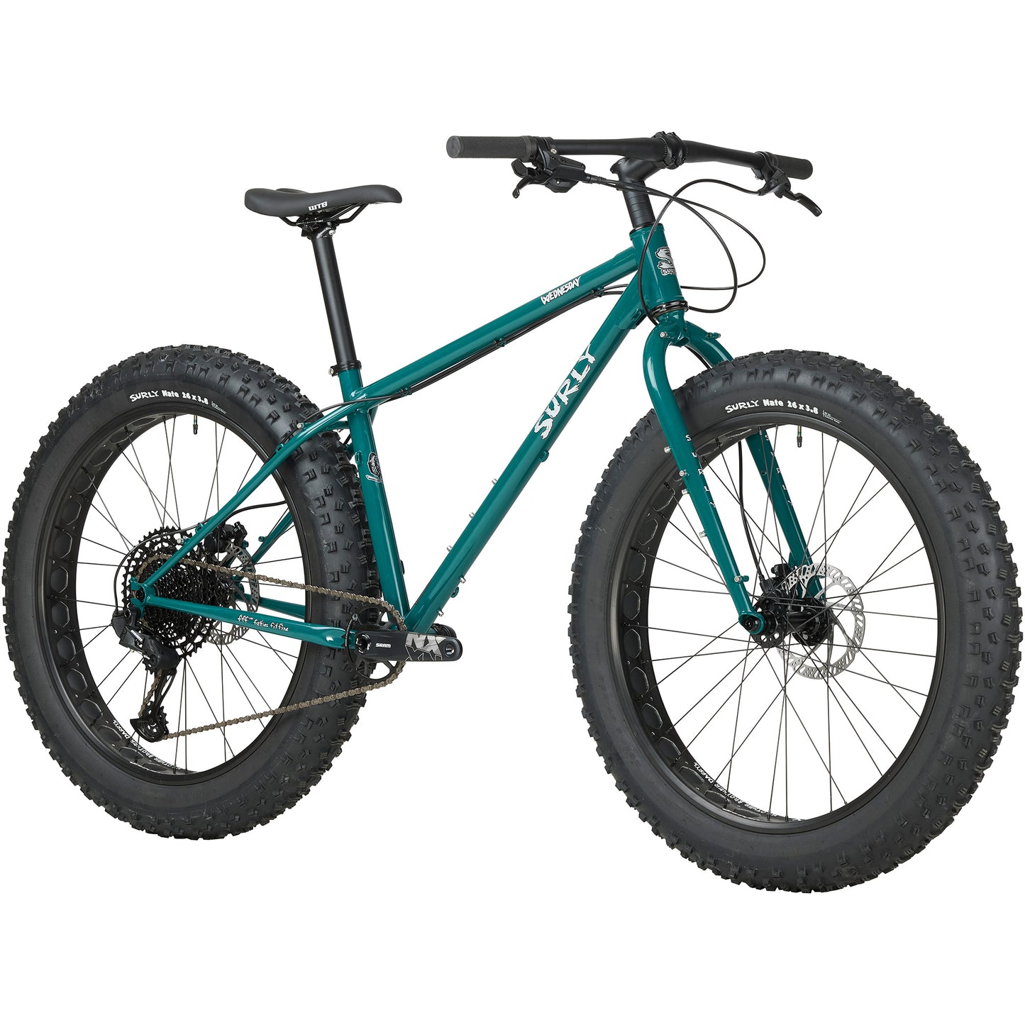 Surly Wednesday Fat Bike OG Algae front three-quarter view