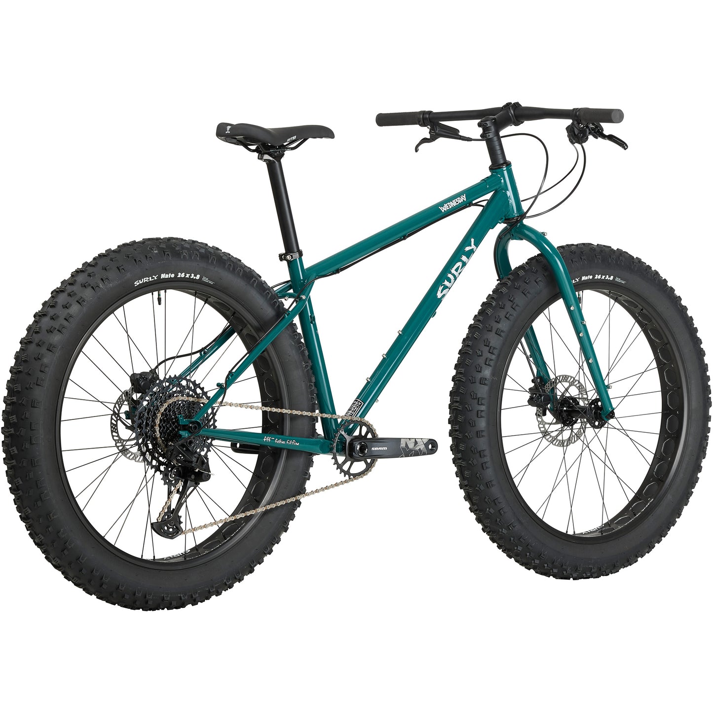 Surly Wednesday Fat Bike OG Algae rear three-quarter view