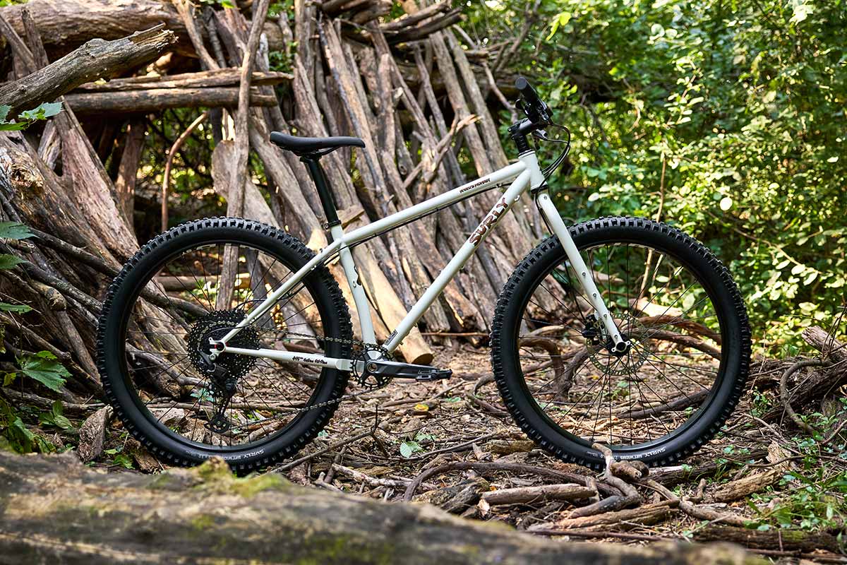 Karate Monkey rigid bike in Snow Mold White side view