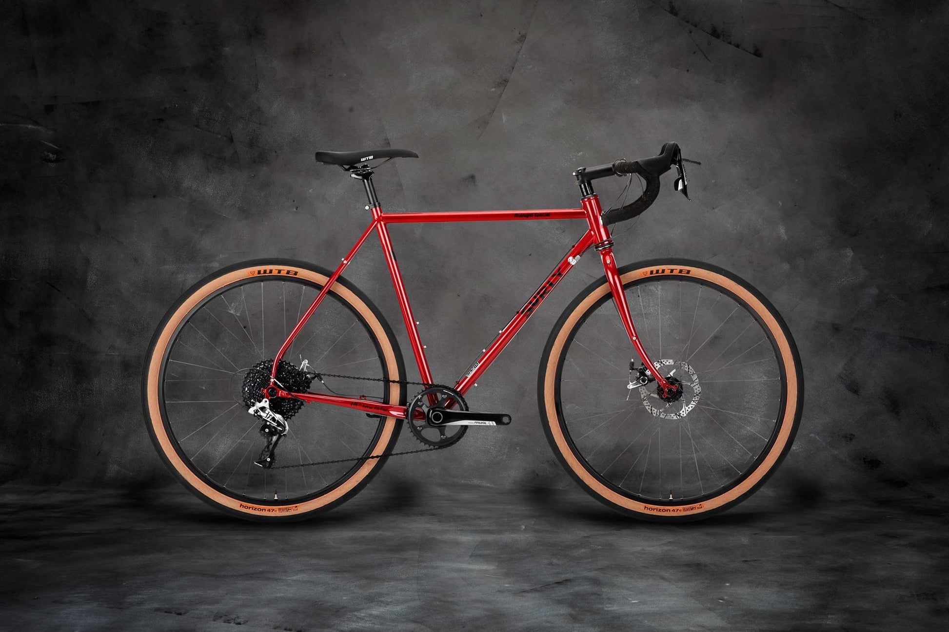 Surly Midnight Special bike side view Sour Strawberry Sparkle color