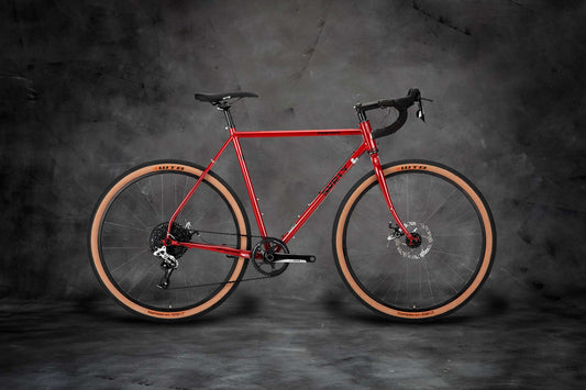 Surly Midnight Special bike side view Sour Strawberry Sparkle color