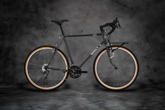 Surly Pack Rat bike side view with 24-Pack Rack Gray Haze color