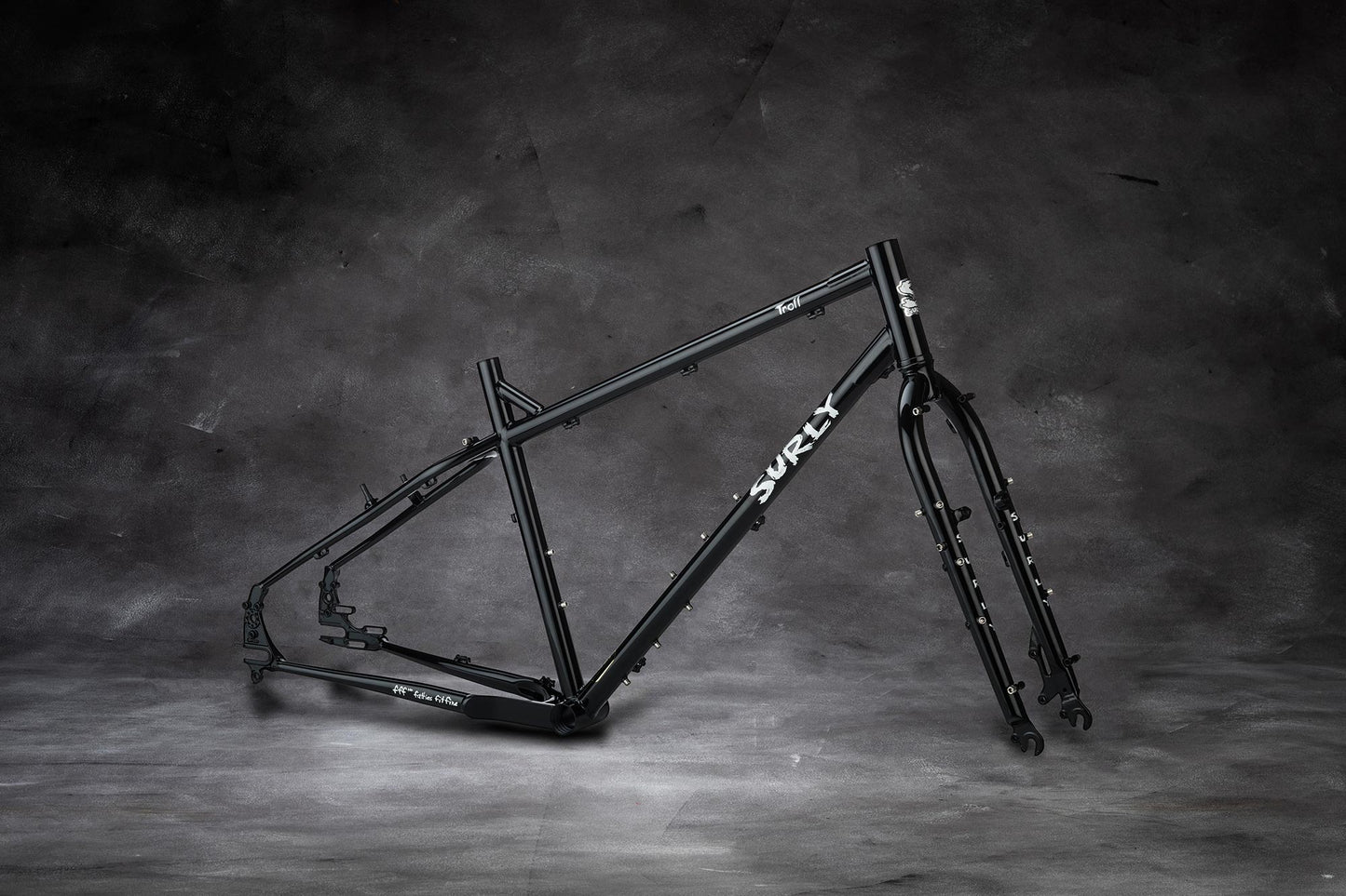 Surly Troll frameset side view Black Forest color