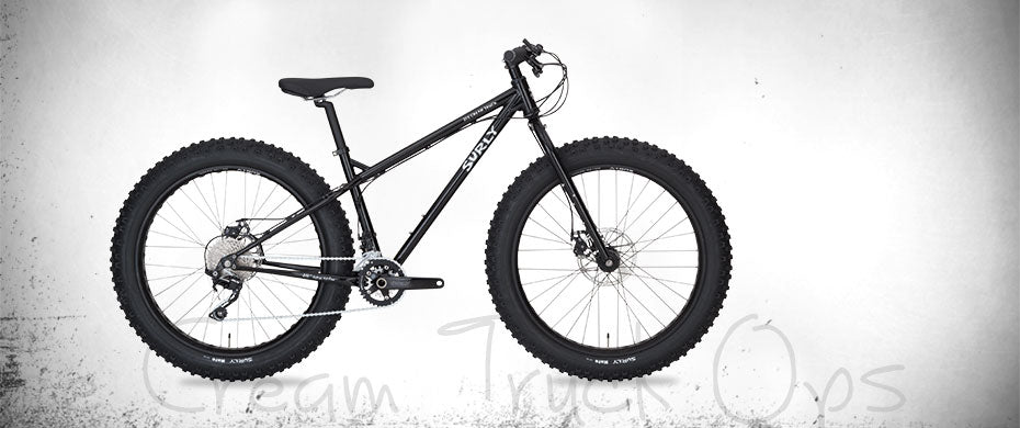 Surly Ice Cream Truck fat bike Black color side view