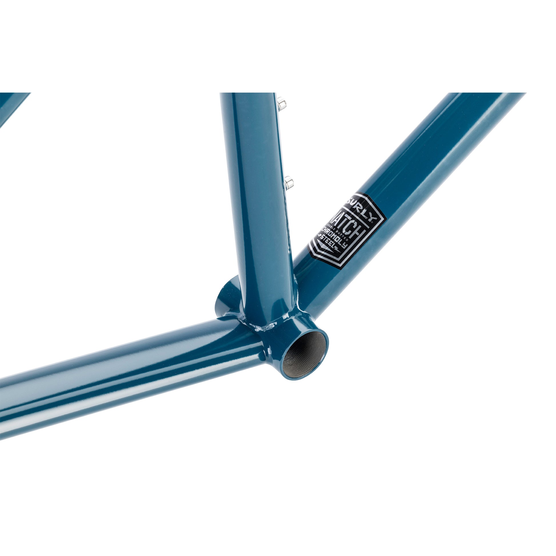 Surly Big Dummy cargo frameset bottom bracket area focus on white background