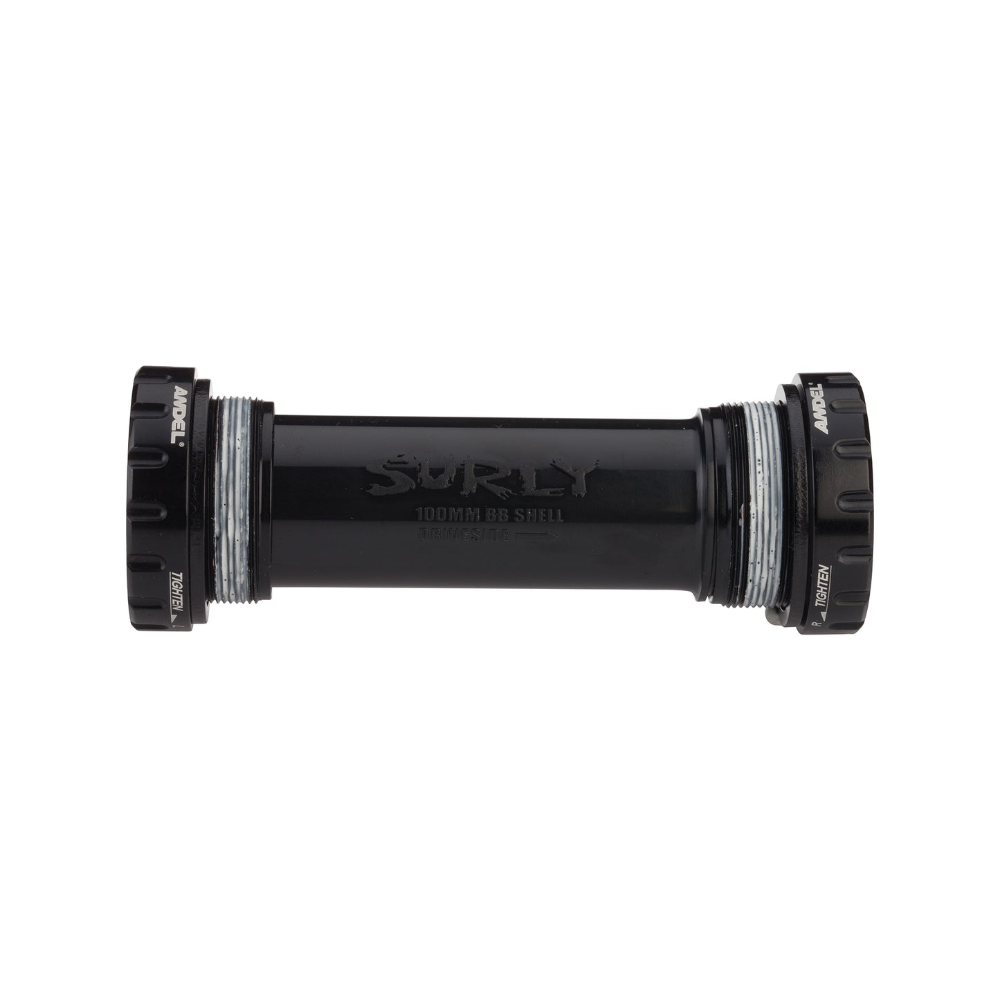 Surly bicycle bottom bracket 100mm width on white background