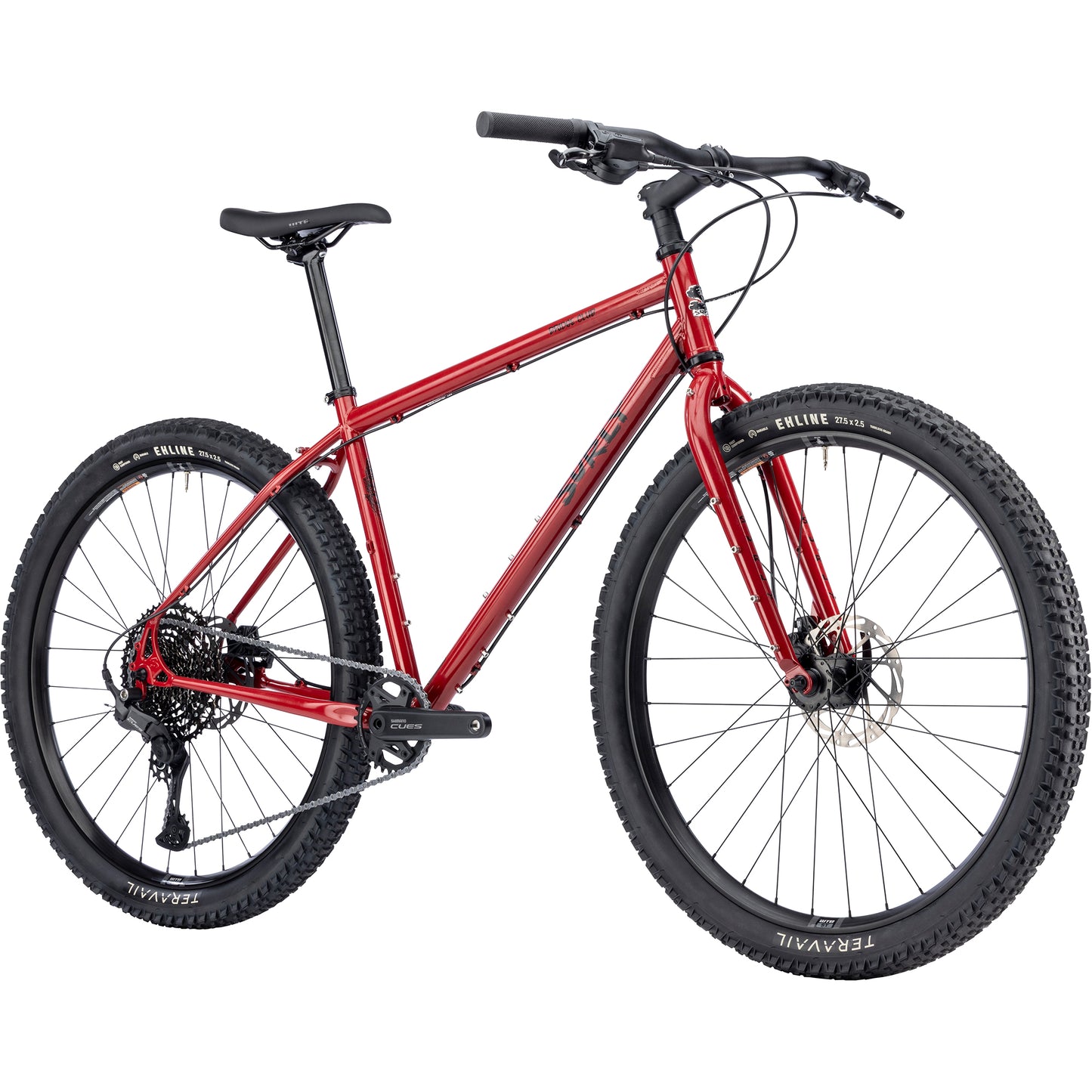 Surly Bridge Club bike red color front three-quarter view on white background