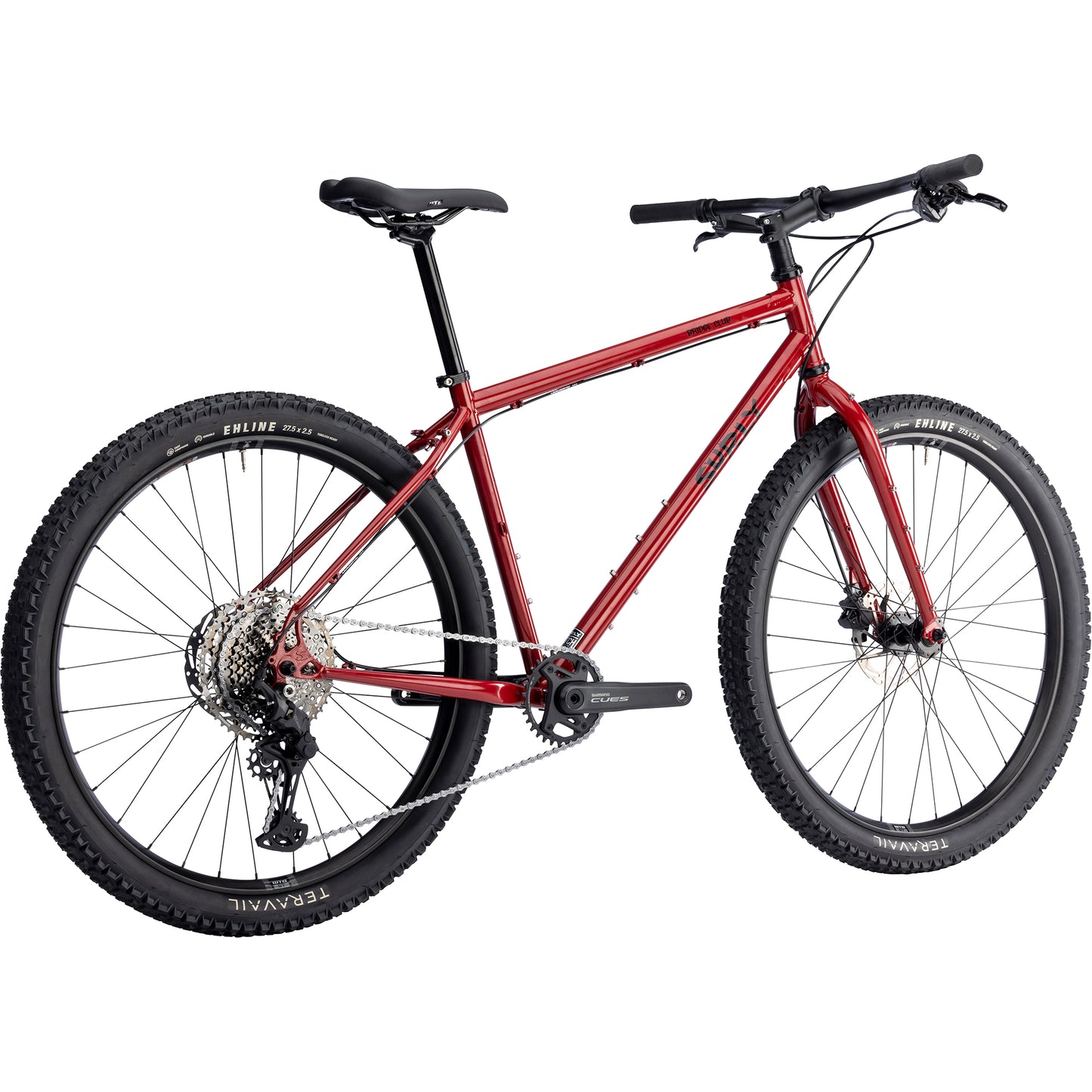 Surly Bridge Club bike red color rear three-quarter view on white background