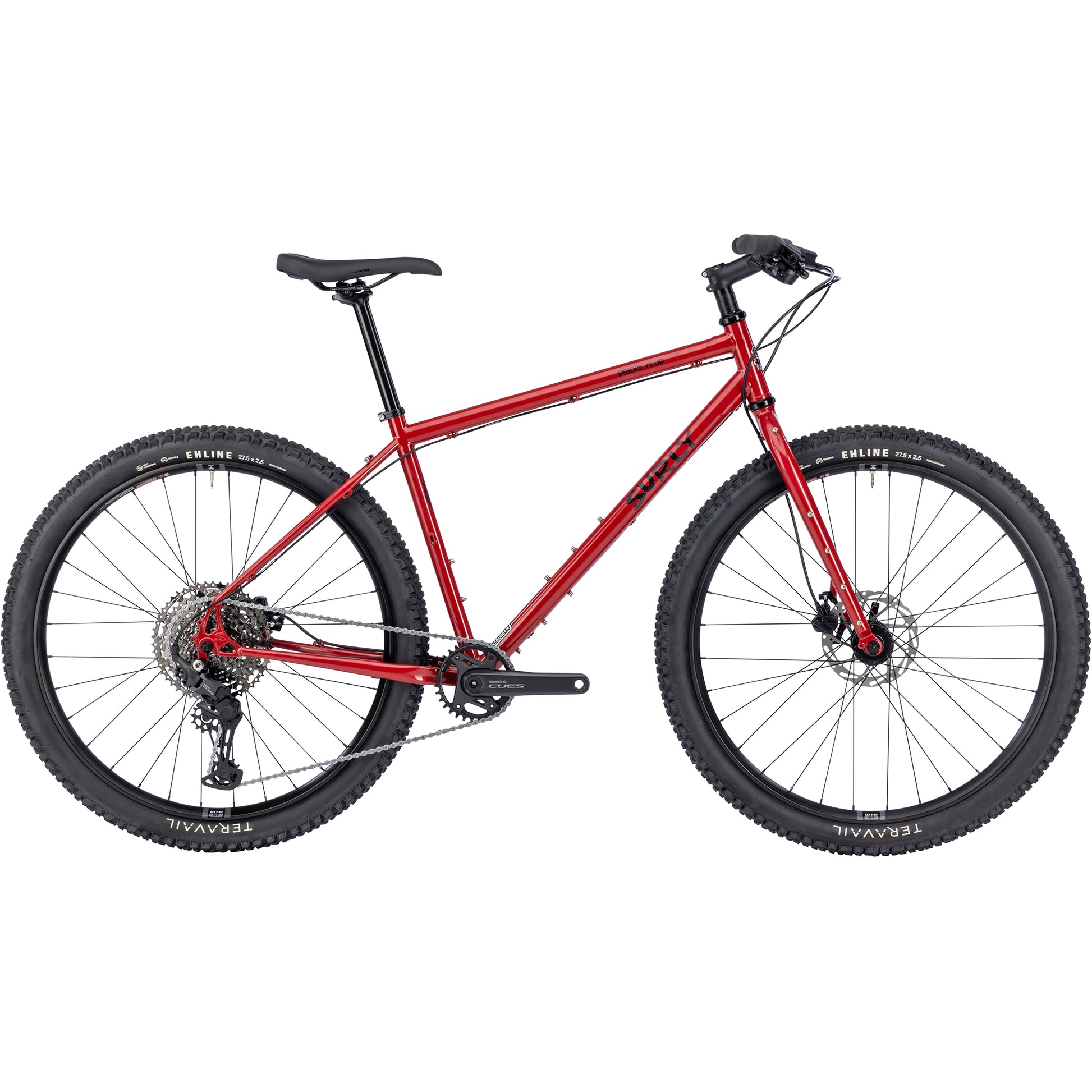 Surly Bridge Club bike red color side view on white background