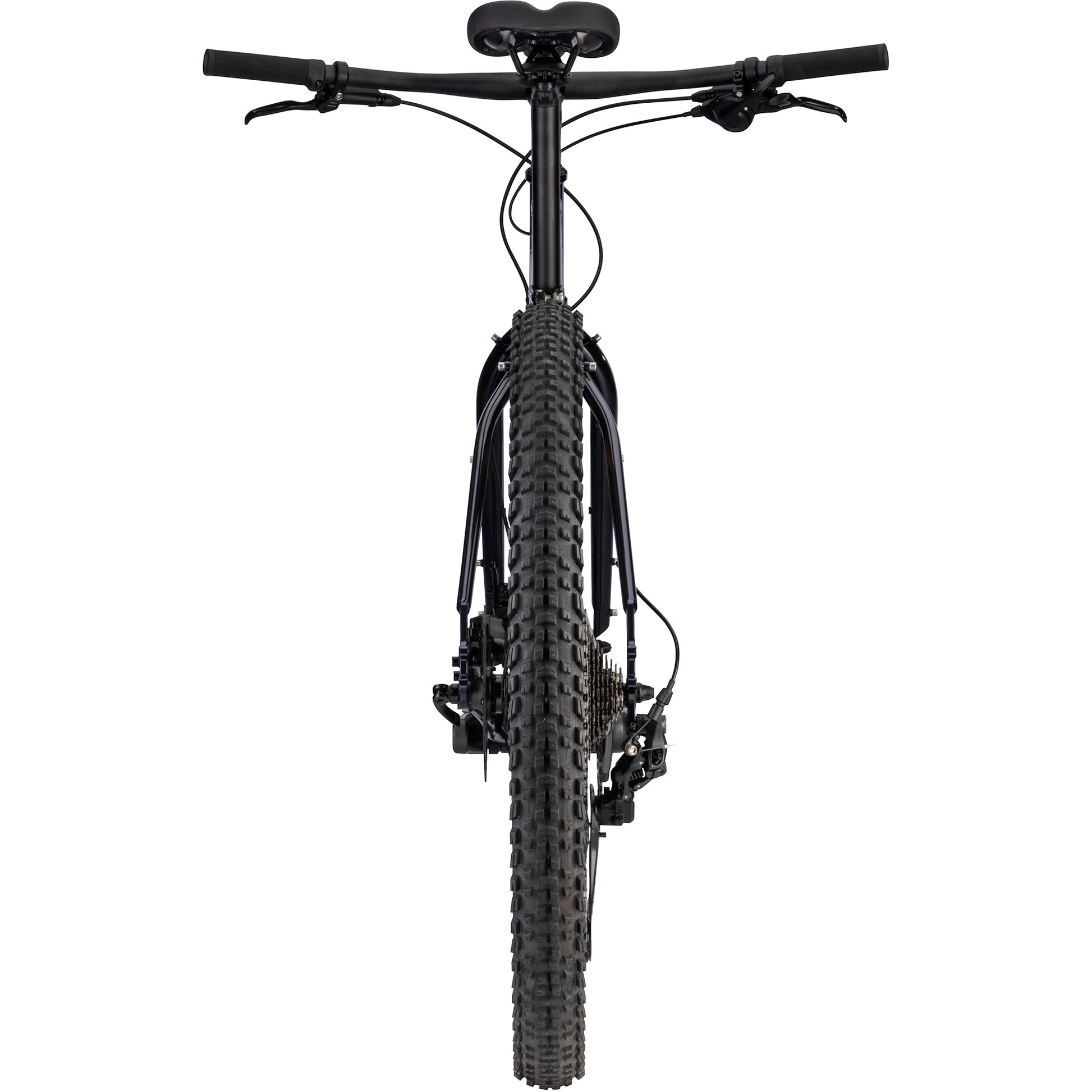 Surly Bridge Club bike in Squid Ink color straight-on rear view on white background