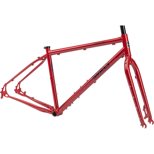 Surly Bridge Club Frameset in red color side view on white background