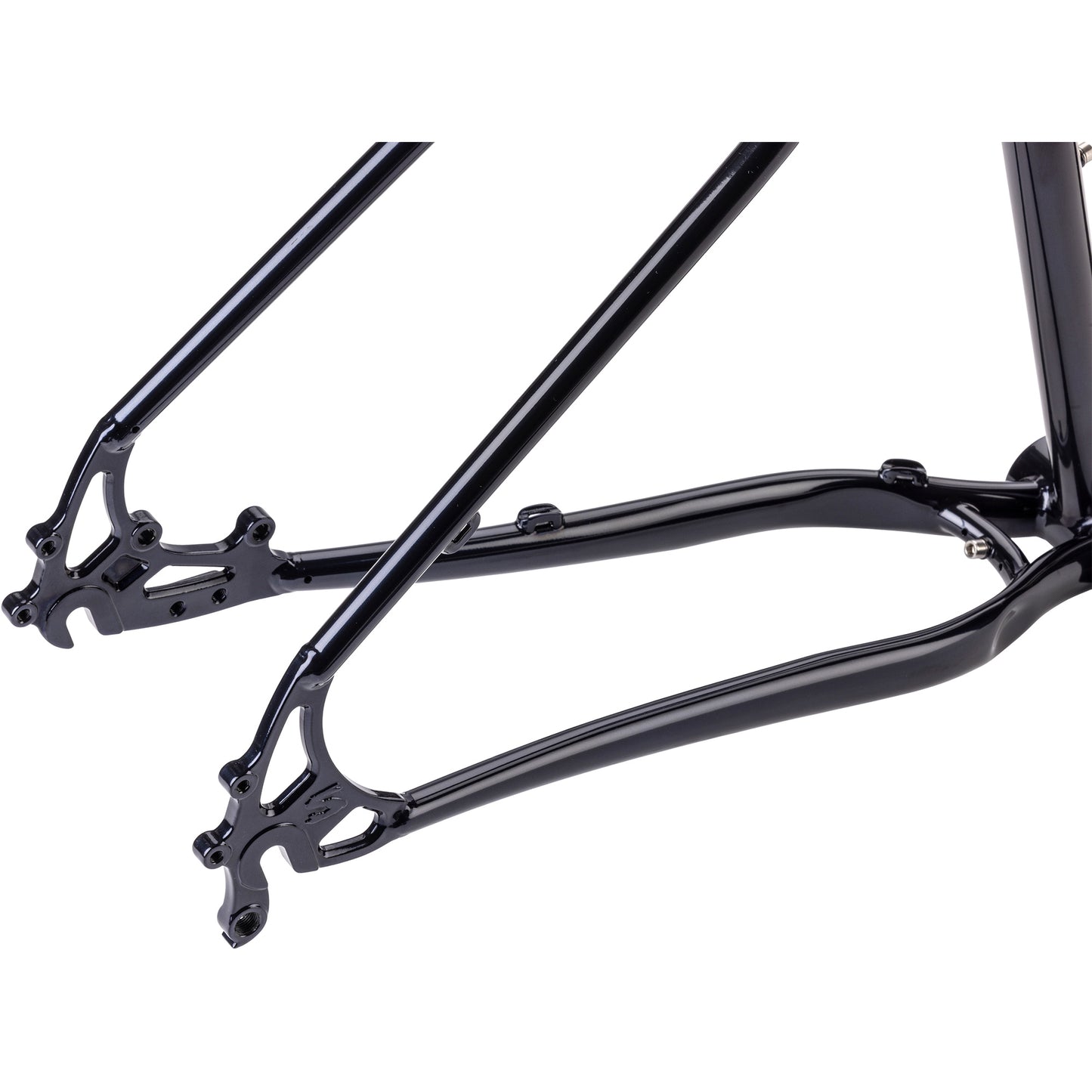 Surly Bridge Club frameset rear dropout area focus on white background