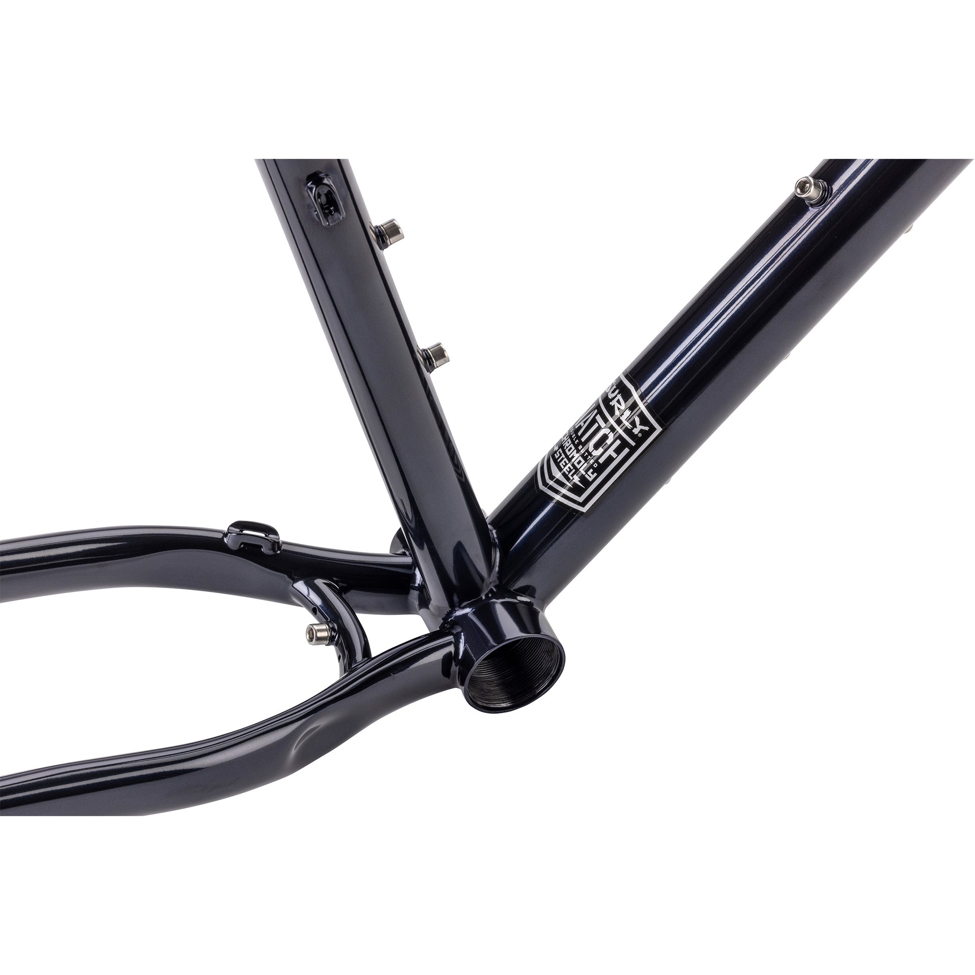 Surly Bridge Club frameset bottom bracket area focus on white background