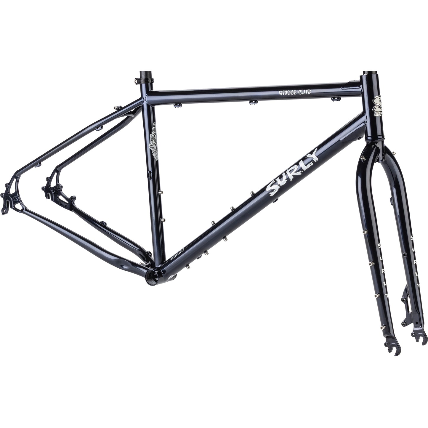 Surly Bridge Club frameset in Squid Ink color side view on white background