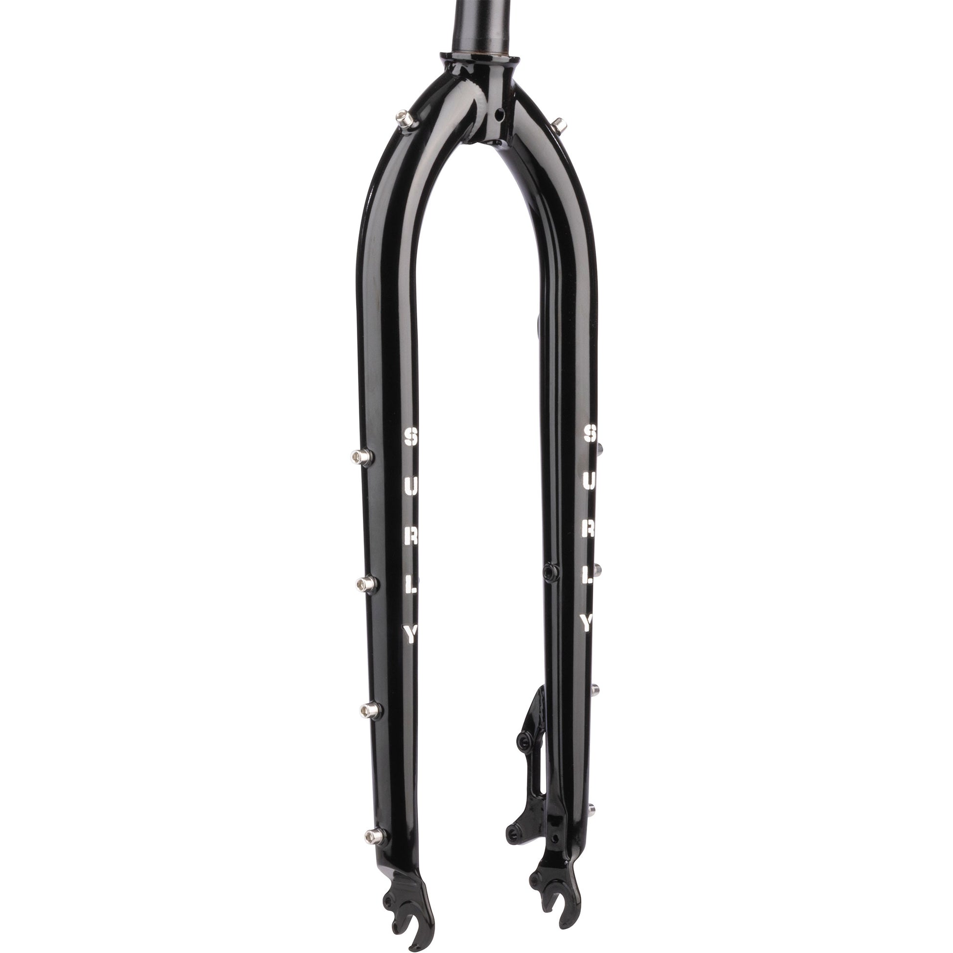 Surly Cocktail Fork black 445mm axle to crown shown on white background