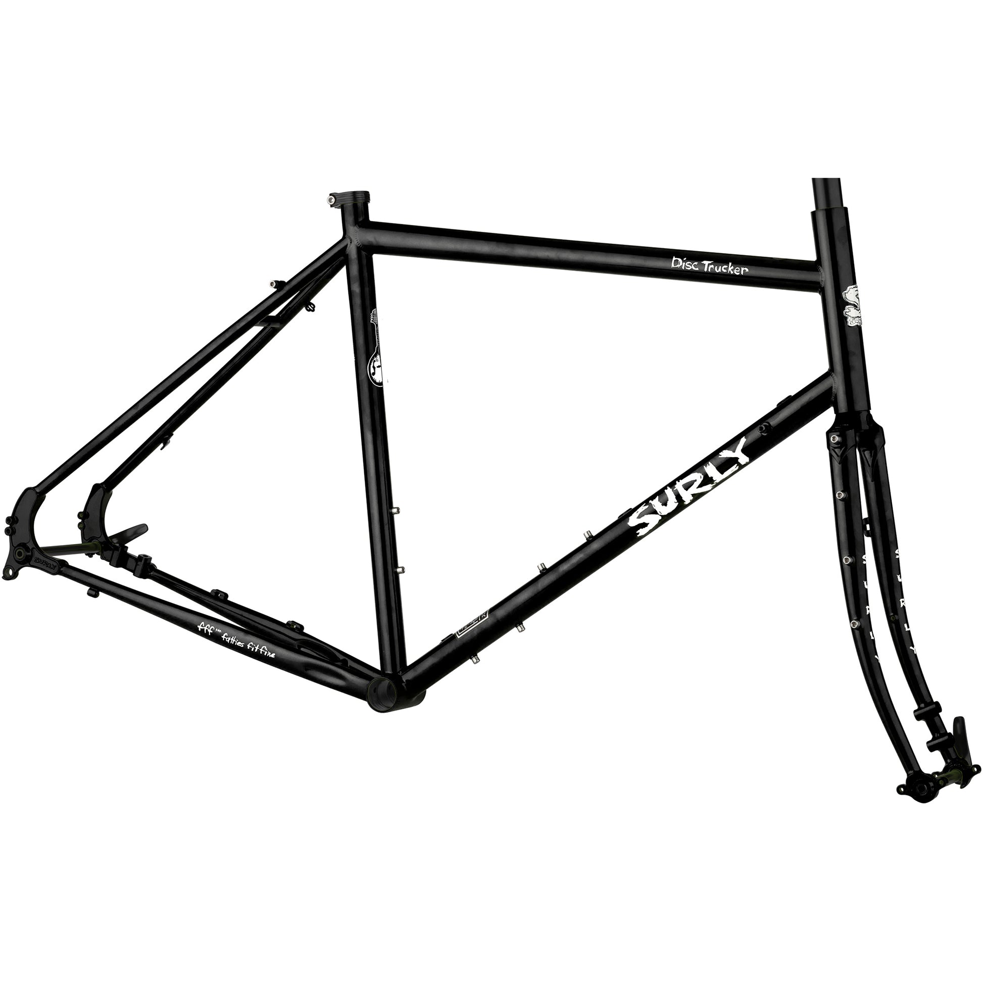 Surly Disc Trucker frameset Hi-Viz Black side view