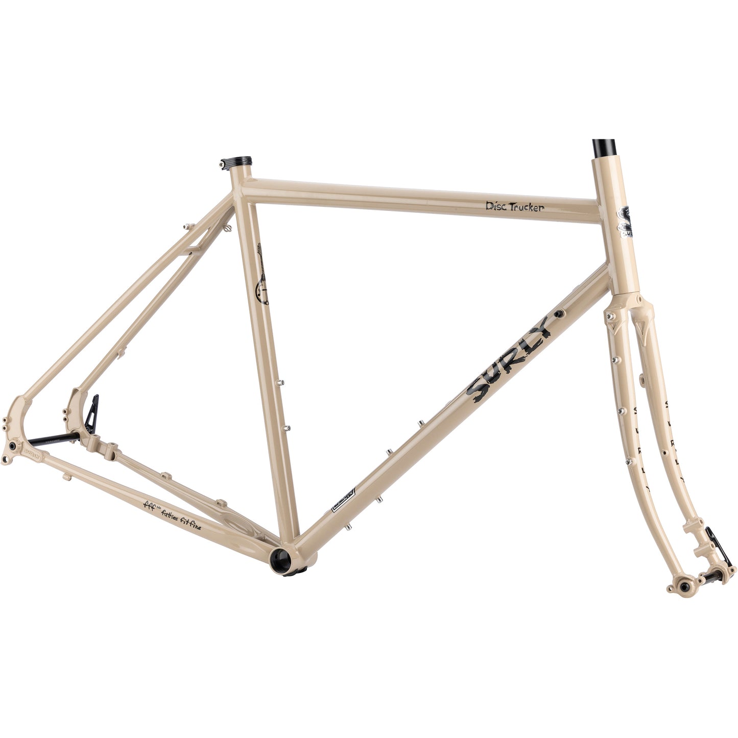Surly Disc Trucker 700c in tan color side view on white background