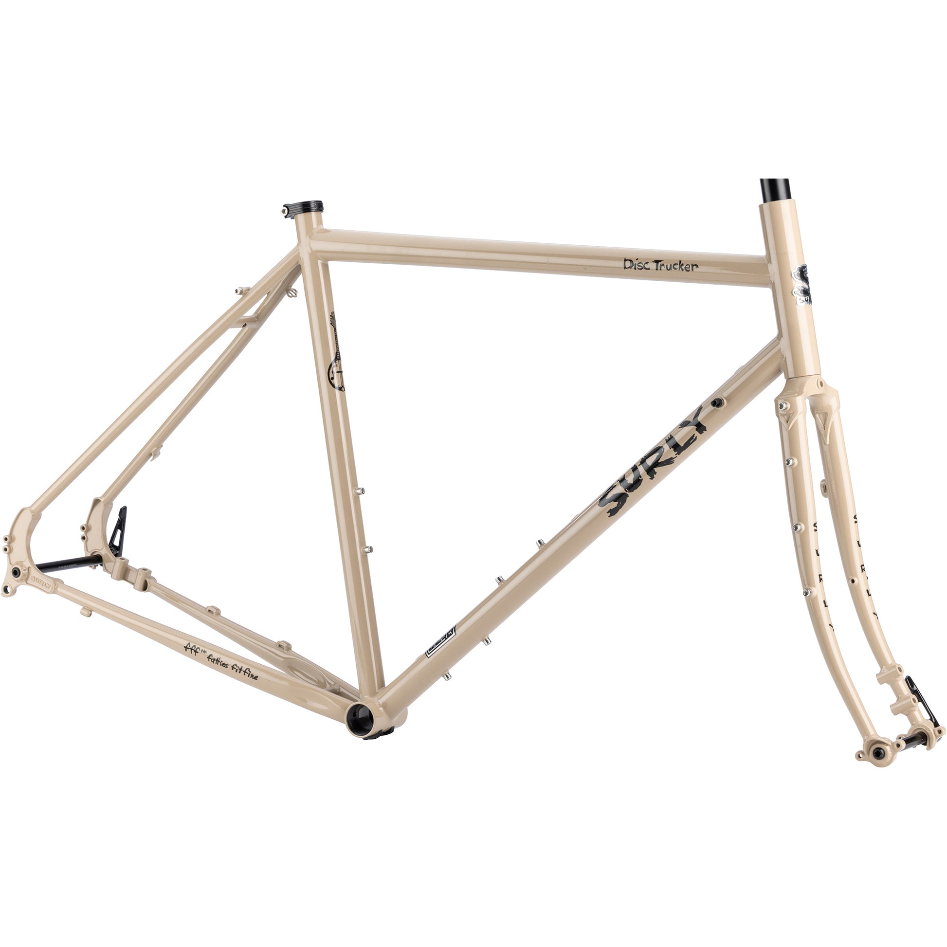 Surly Disc Trucker 700c in tan color side view on white background