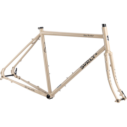 Surly Disc Trucker 700c in tan color side view on white background