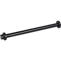 Black thru-axle on a white background