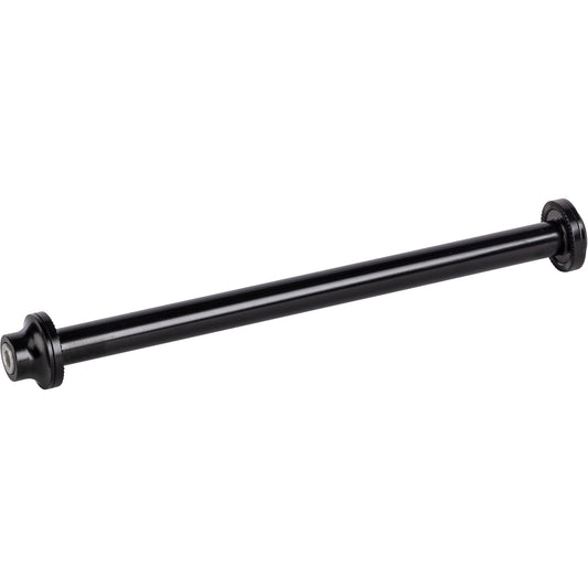 Black thru-axle on a white background