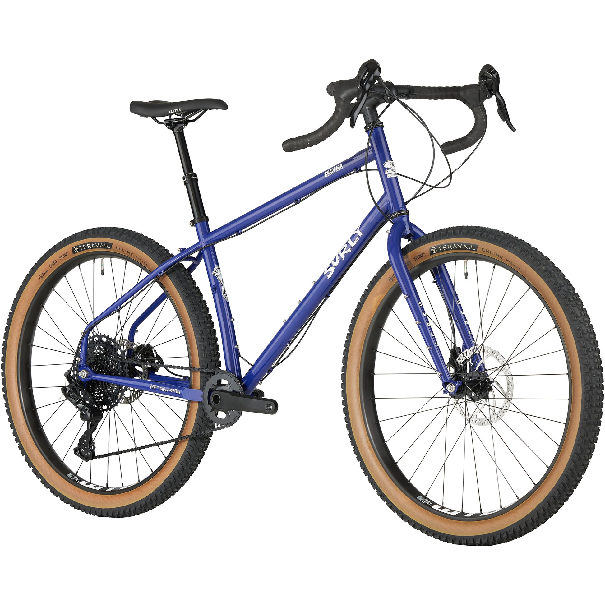 Surly Grappler Bike Subterranean Homesick Blue front three-quarter view