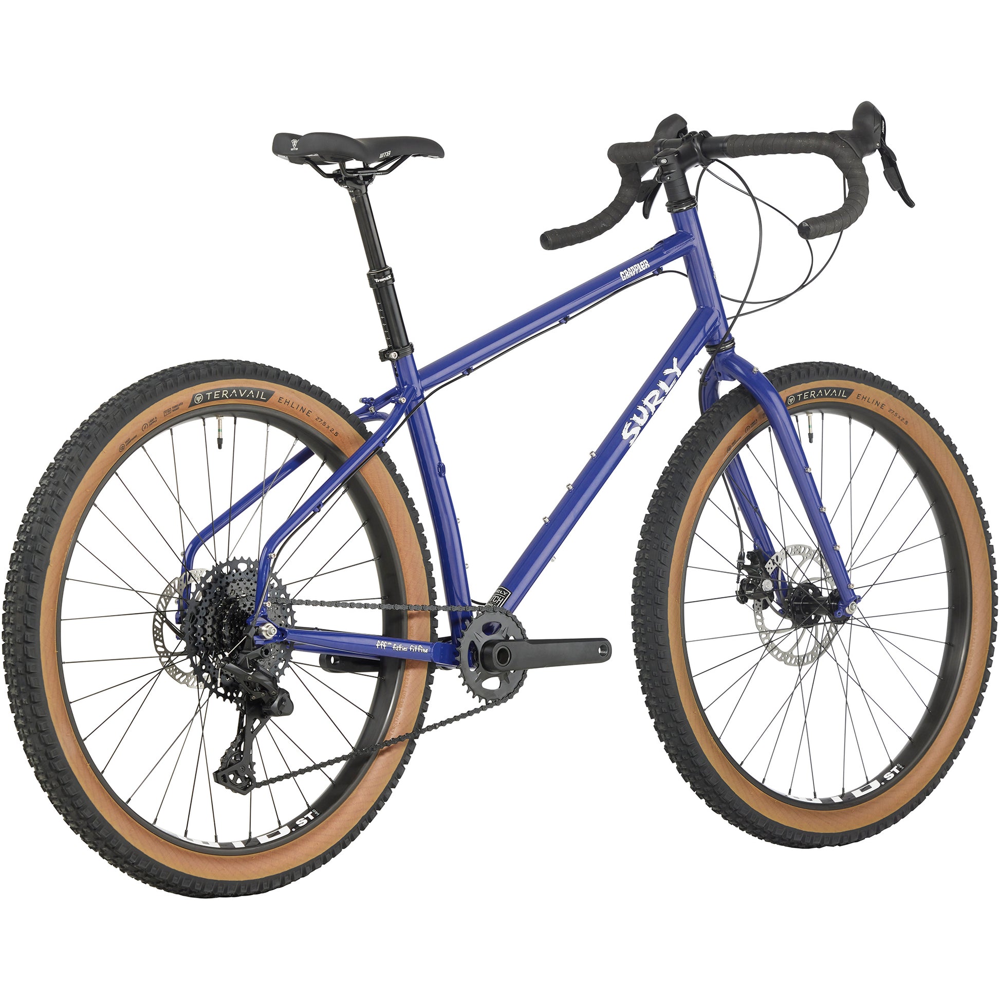 Surly Grappler Bike Subterranean Homesick Blue rear three-quarter view