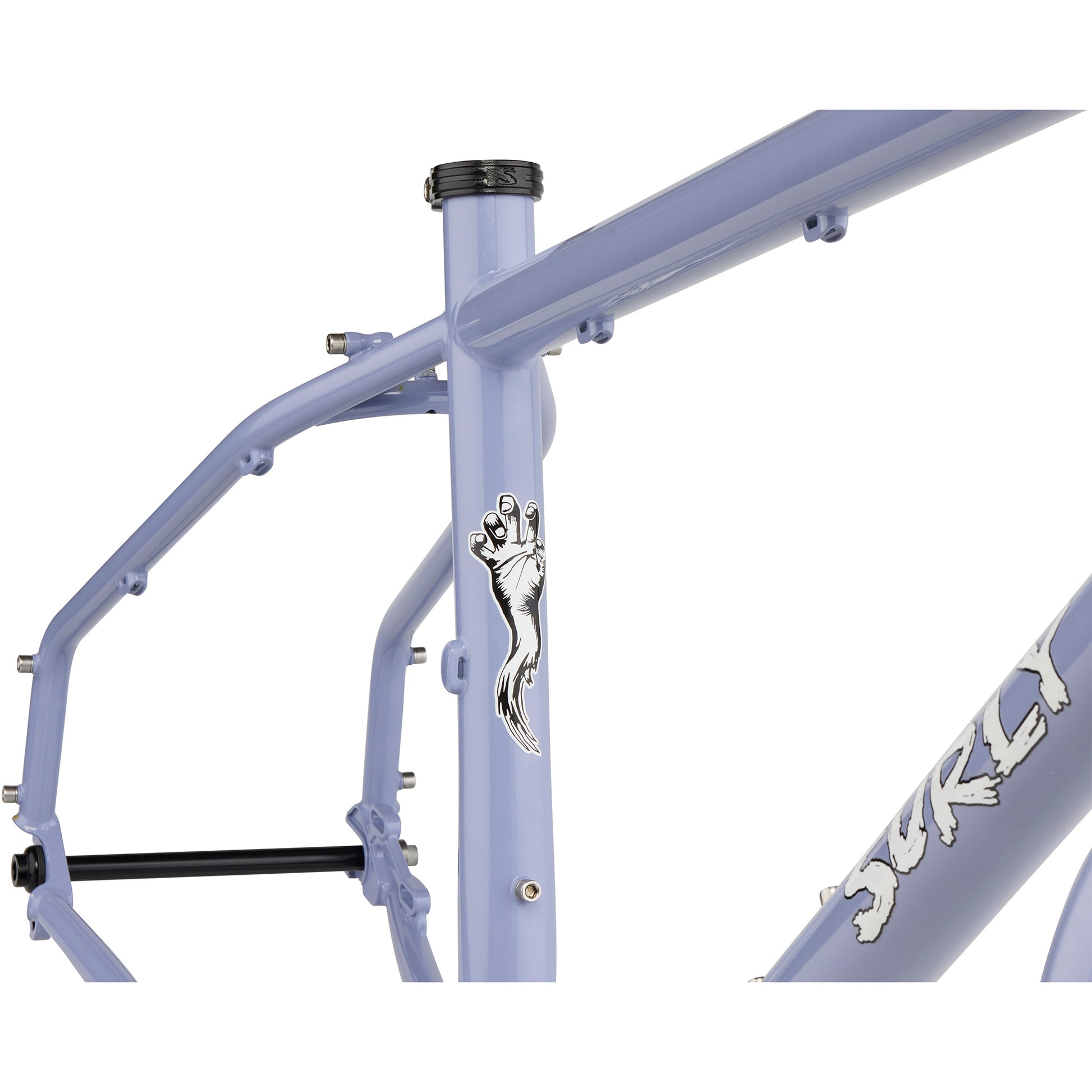 Surly Grappler Frameset Purple Dust Bunny seat tube area focus