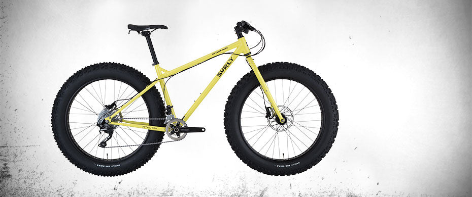 Surly Ice Cream Truck fat bike Banana Candy Yellow color side view