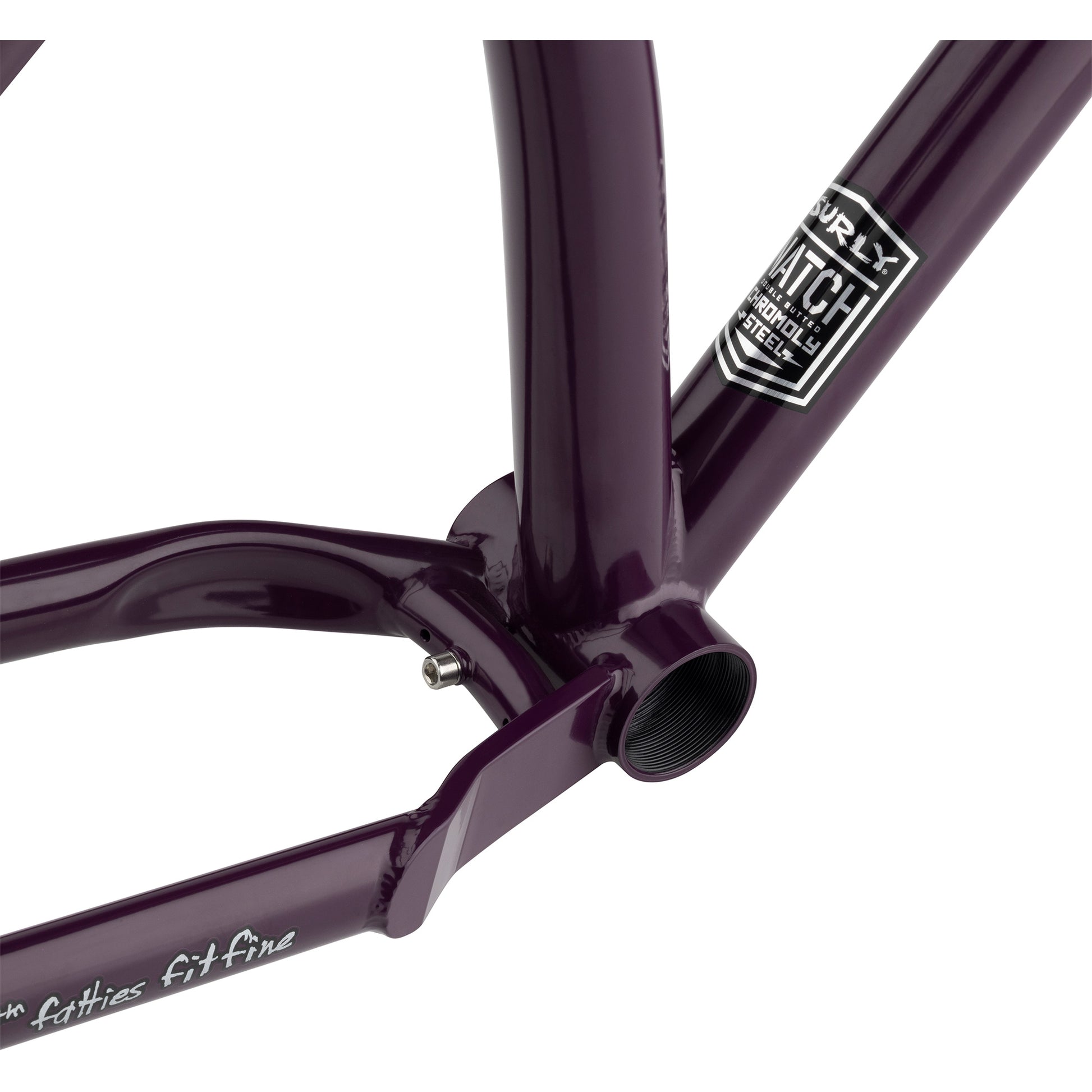 Surly Karate Monkey Frameset Organic Eggplant bottom brackete area focus
