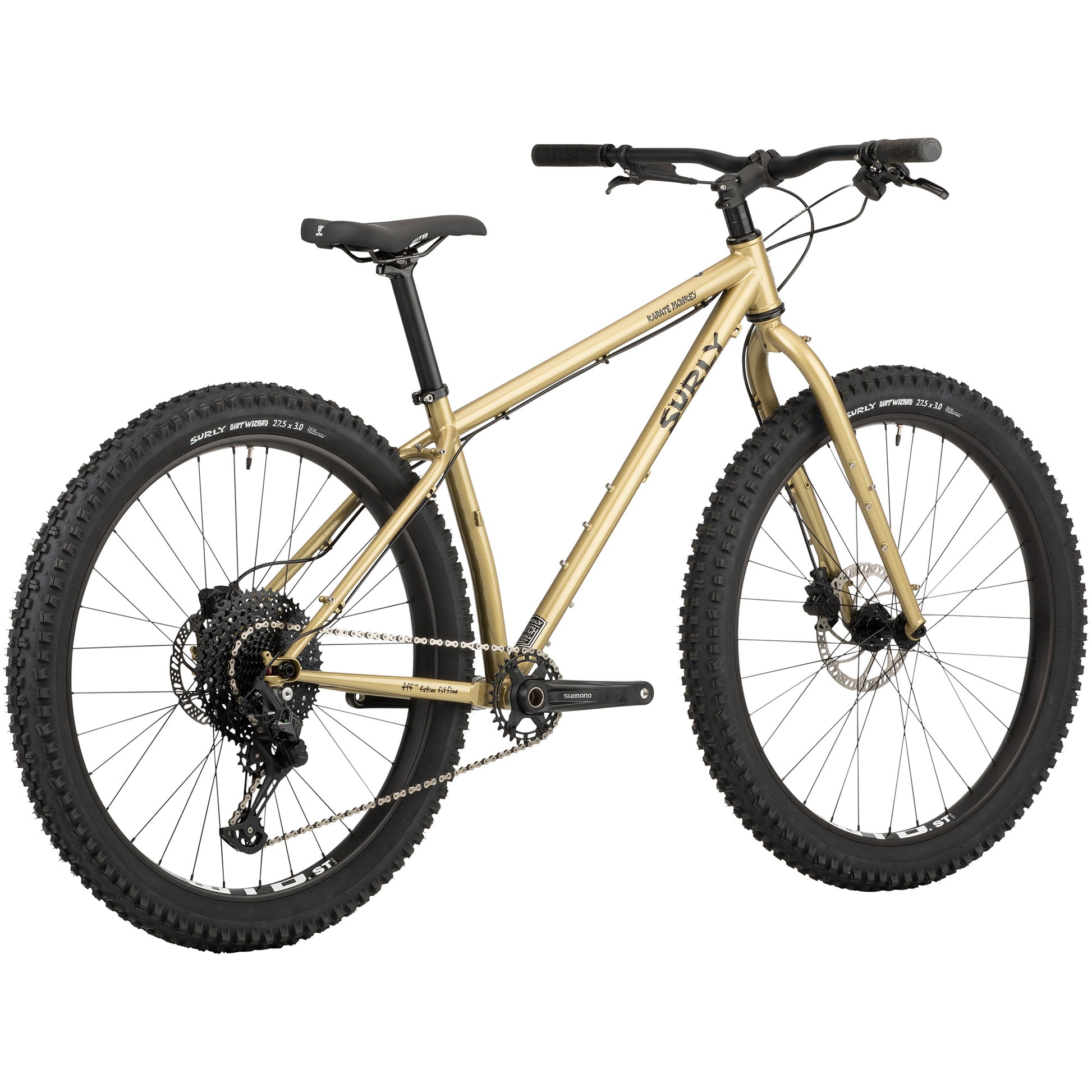 Surly Karate Monkey Rigid Mountain Bike Fool's Gold rear three-quarter view