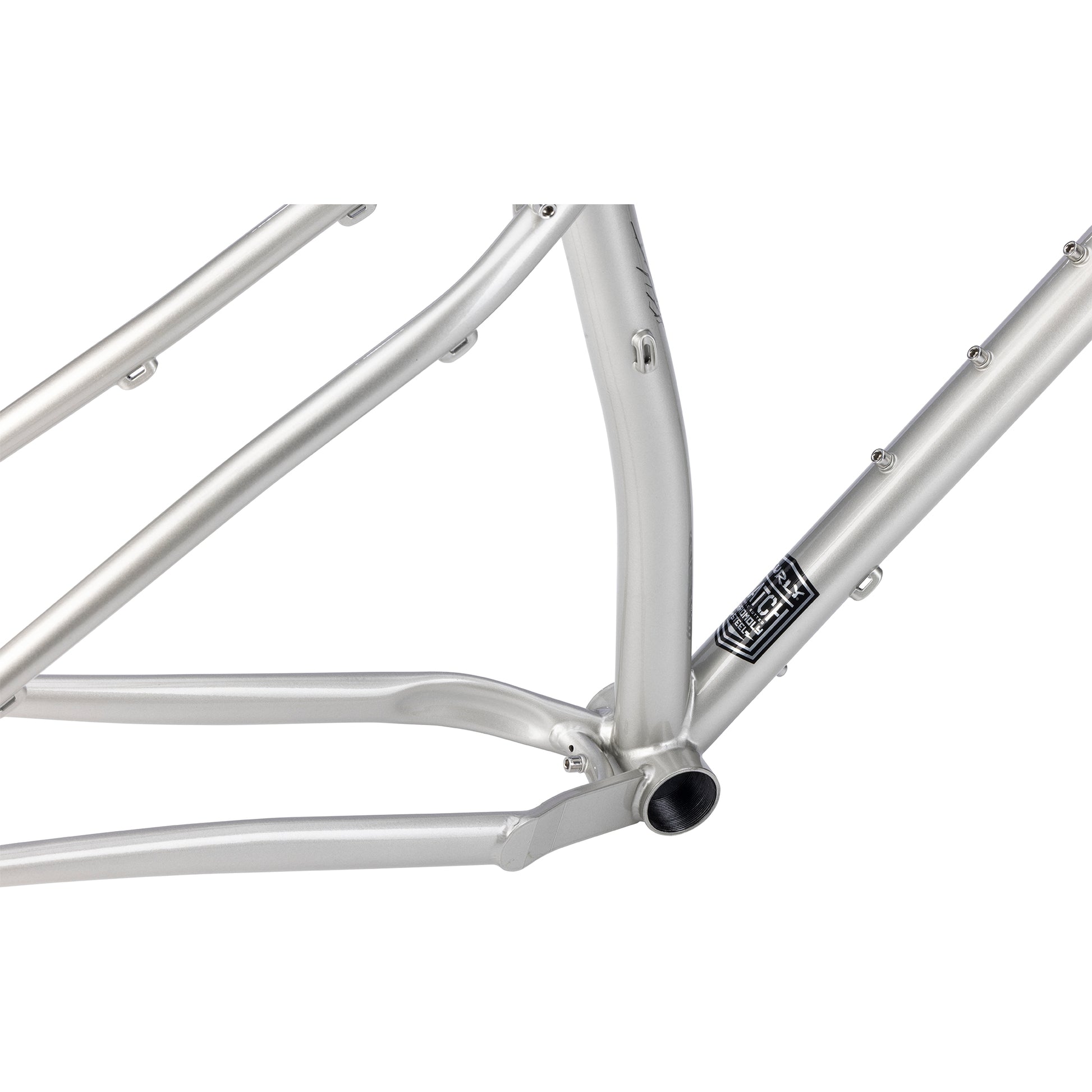 Surly Krampus Frameset focus on bottom bracket area on white backgroun
