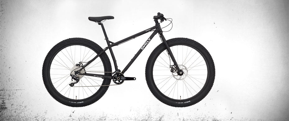 Surly Krampus bike side view in Black Matte color
