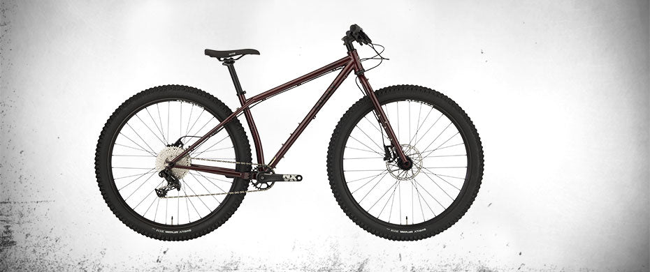 Surly Krampus bike side view in Pickled Beet Red color