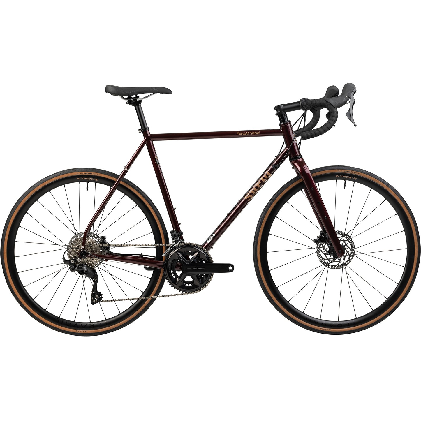 Surly Midnight Special bike in Black Cherry Fizz color side view on white background