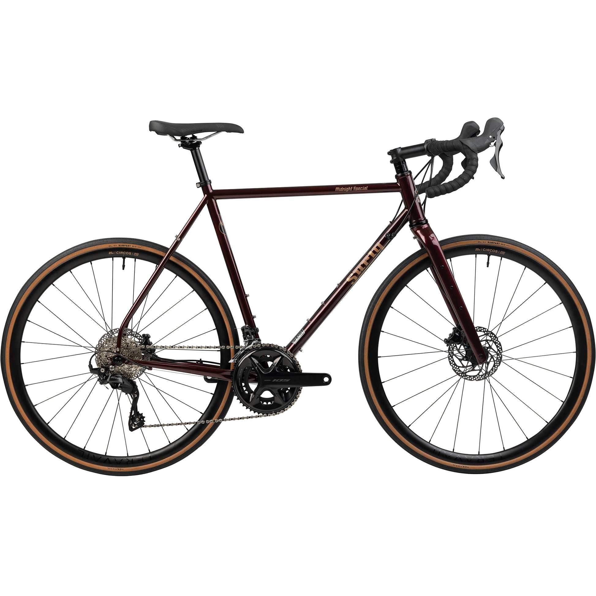 Surly Midnight Special bike in Black Cherry Fizz color side view on white background