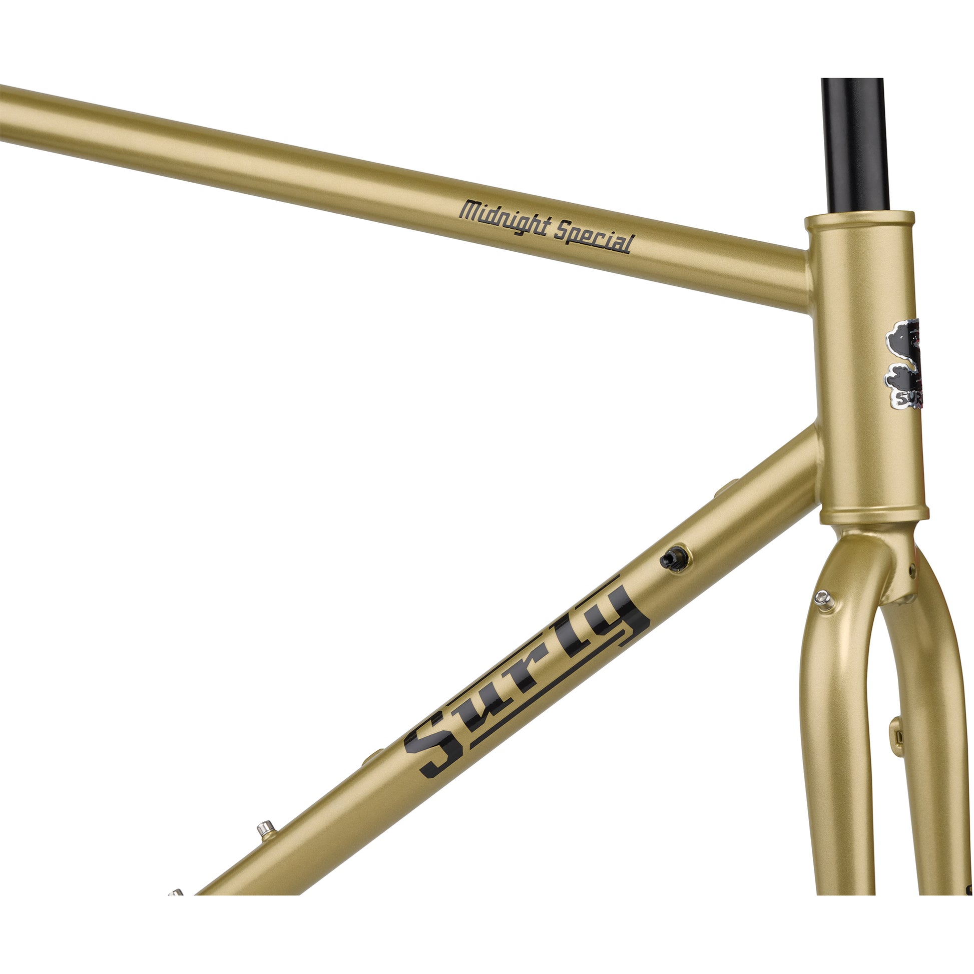 Surly Midnight Special Frameset Fool's Gold head tube area focus