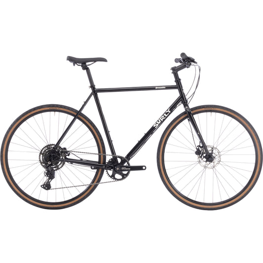 Surly Preamble Flat Bar bike black color side view on white background