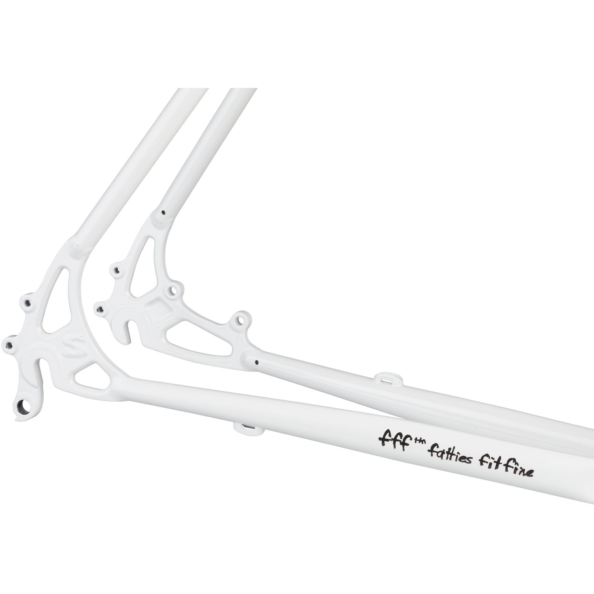 Surly Preamble Frameset Thorfrost White rear dropout area focus