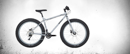 Surly Pugsley fat bike Battleship Gray color side view