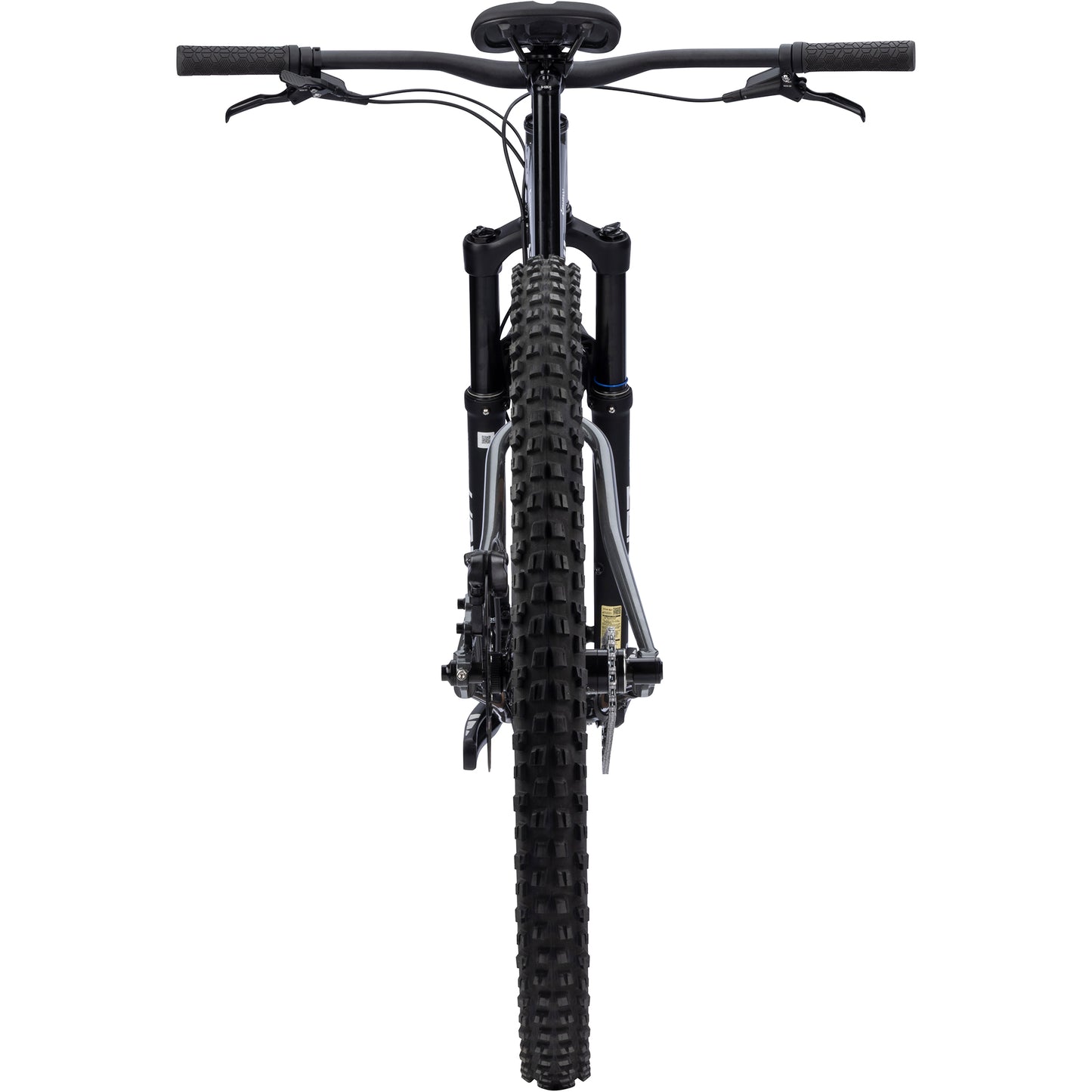 Surly Sorceress Single Speed Bike in gray color straight-on rear view on white background