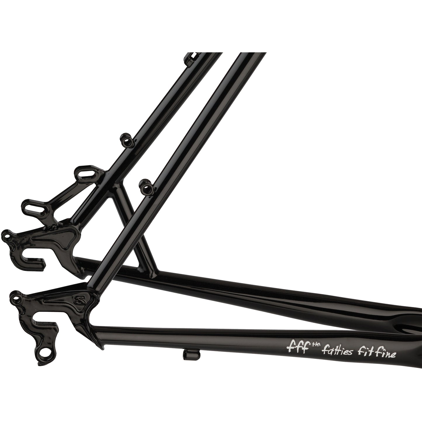 Surly Straggler 650 frameset Black rear dropout area focus