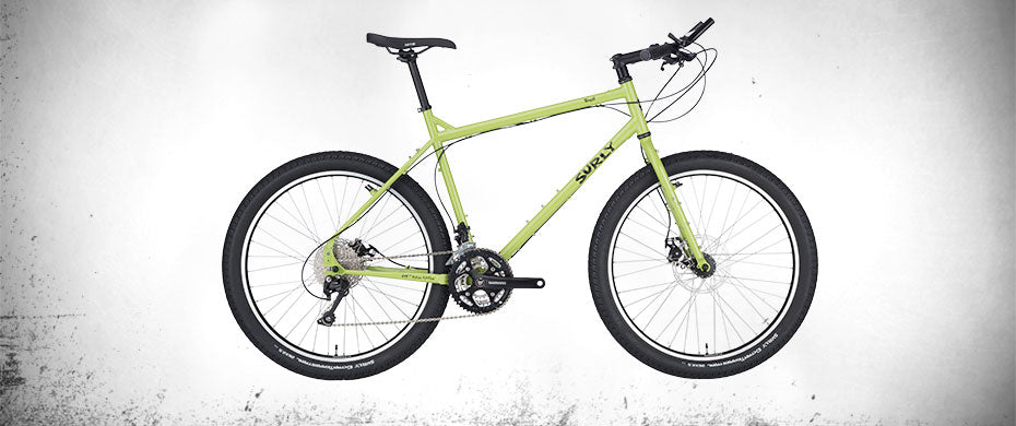 Surly Troll legacy bike Pea Lime Soup color side view