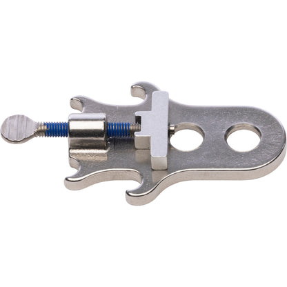 Inside view of Surly Snuggnut silver chain tensioner on white background