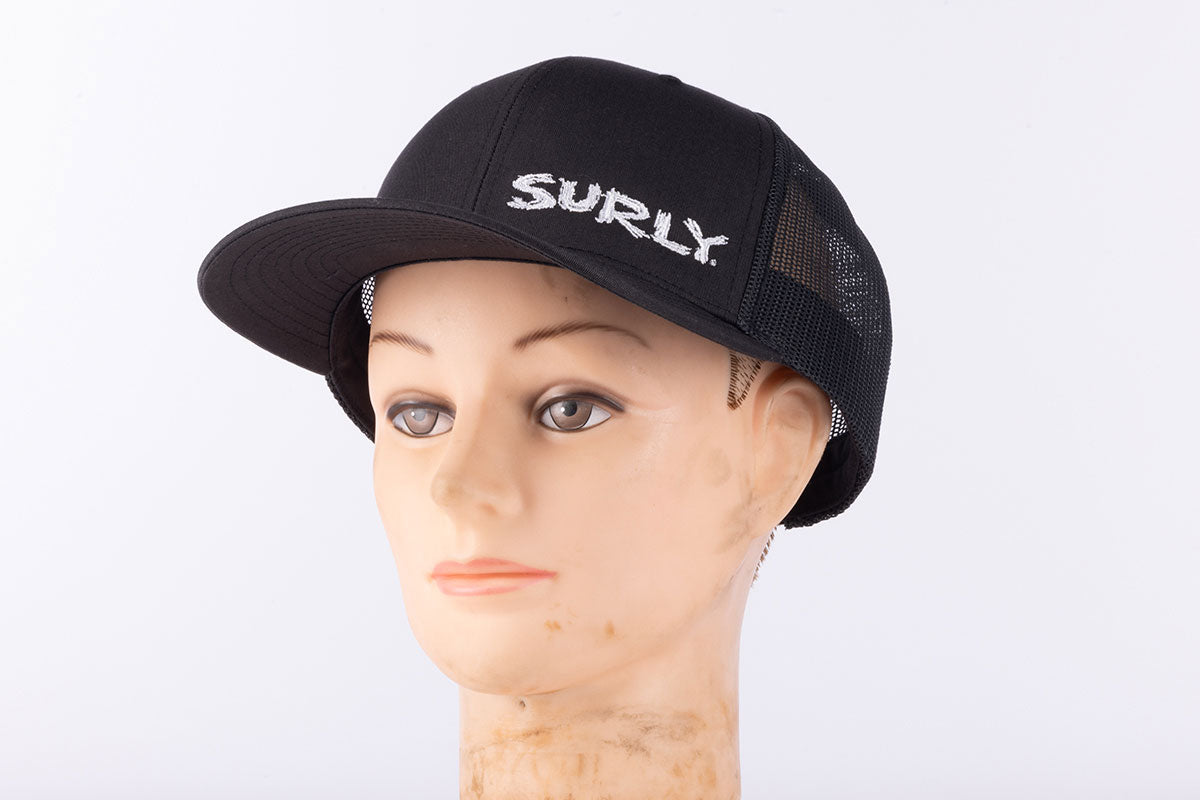 Mannequin head wearing Surly logo hat