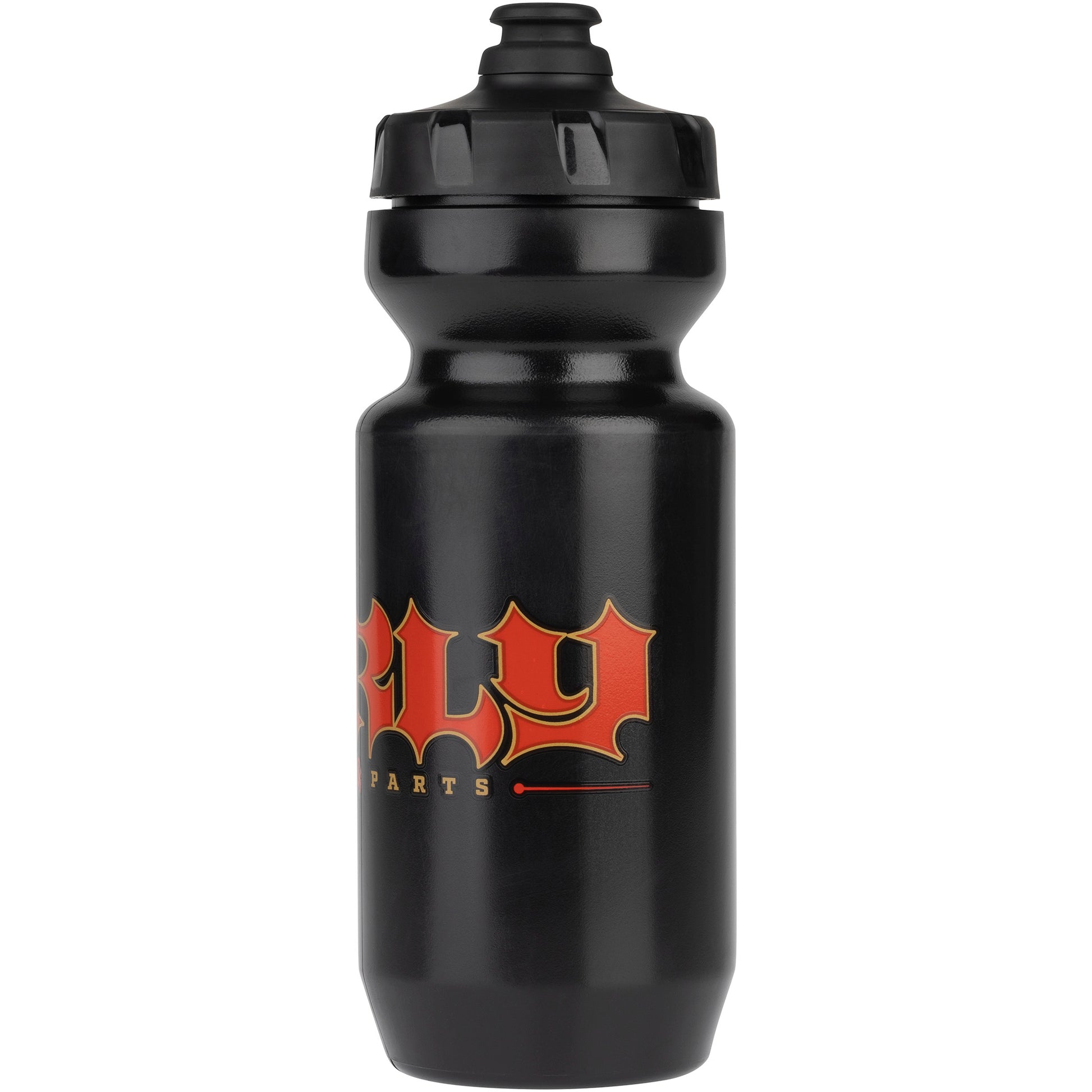 Surly Born to Lose Water Bottle - 22oz, Black and Red - Front three quarter view