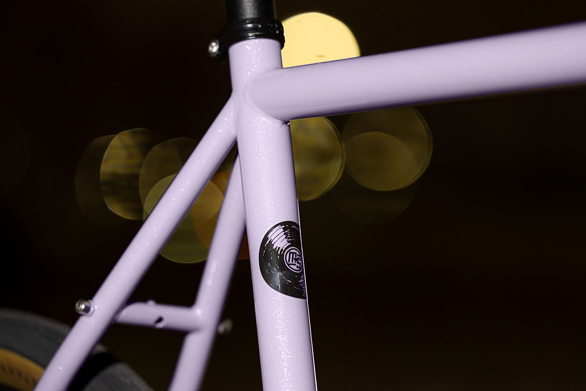 Midnight Special detail - seat tube decal of vinyl record